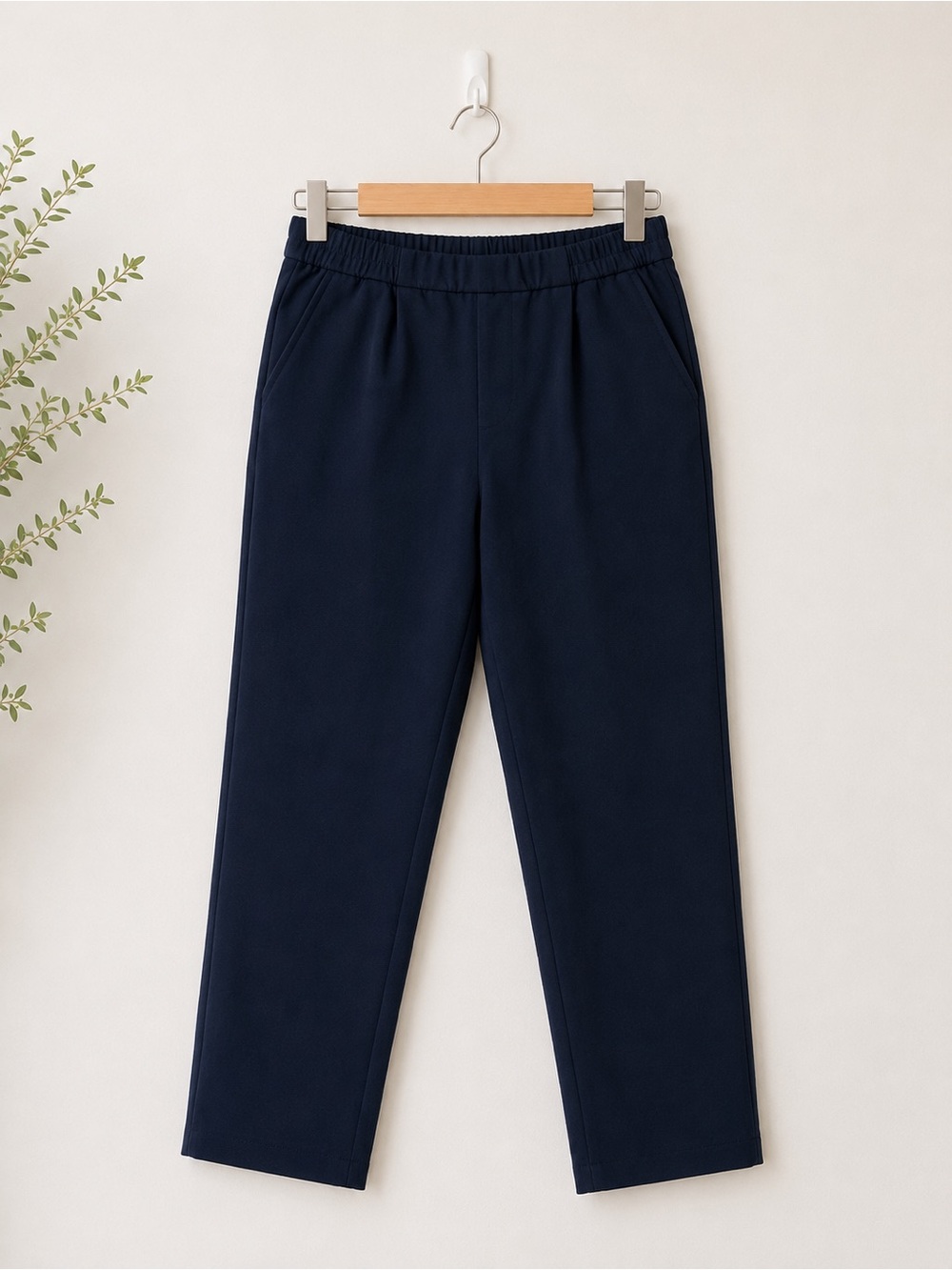 Anthropologie Navy Blue Copley Tapered Pants